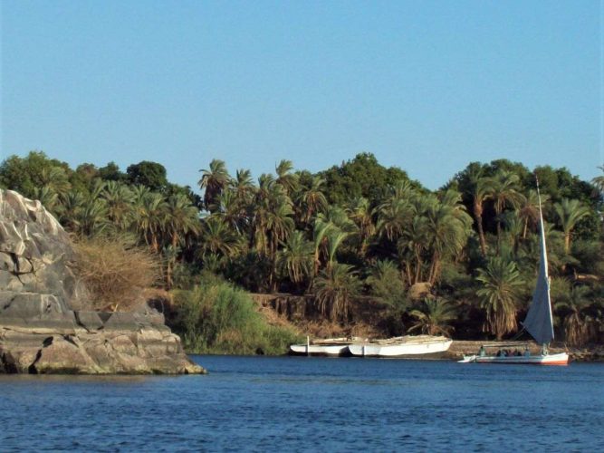 Egypt - Felluca boat on Nile River